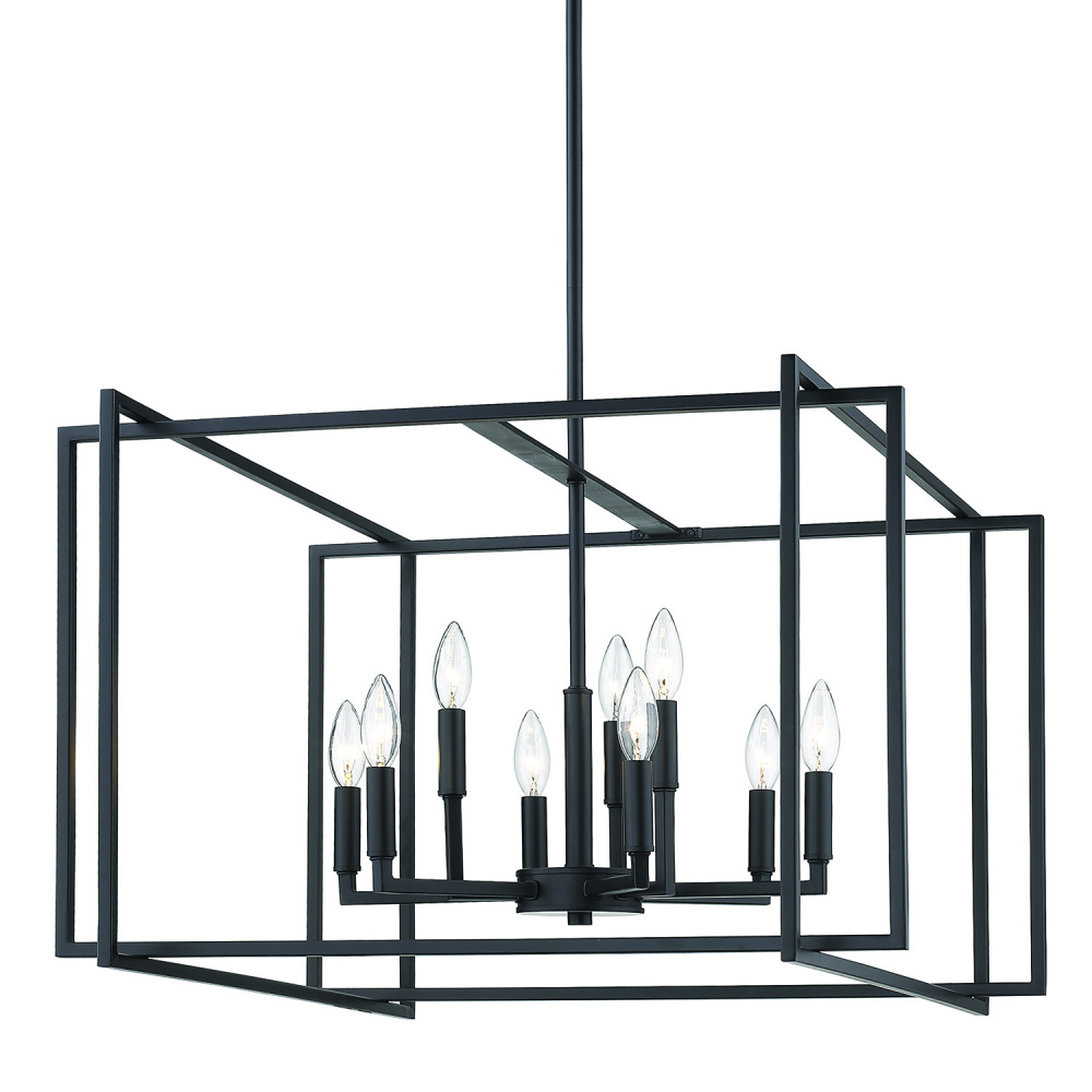 Golden Lighting Tribeca 9-light Chandelier in Matte Black